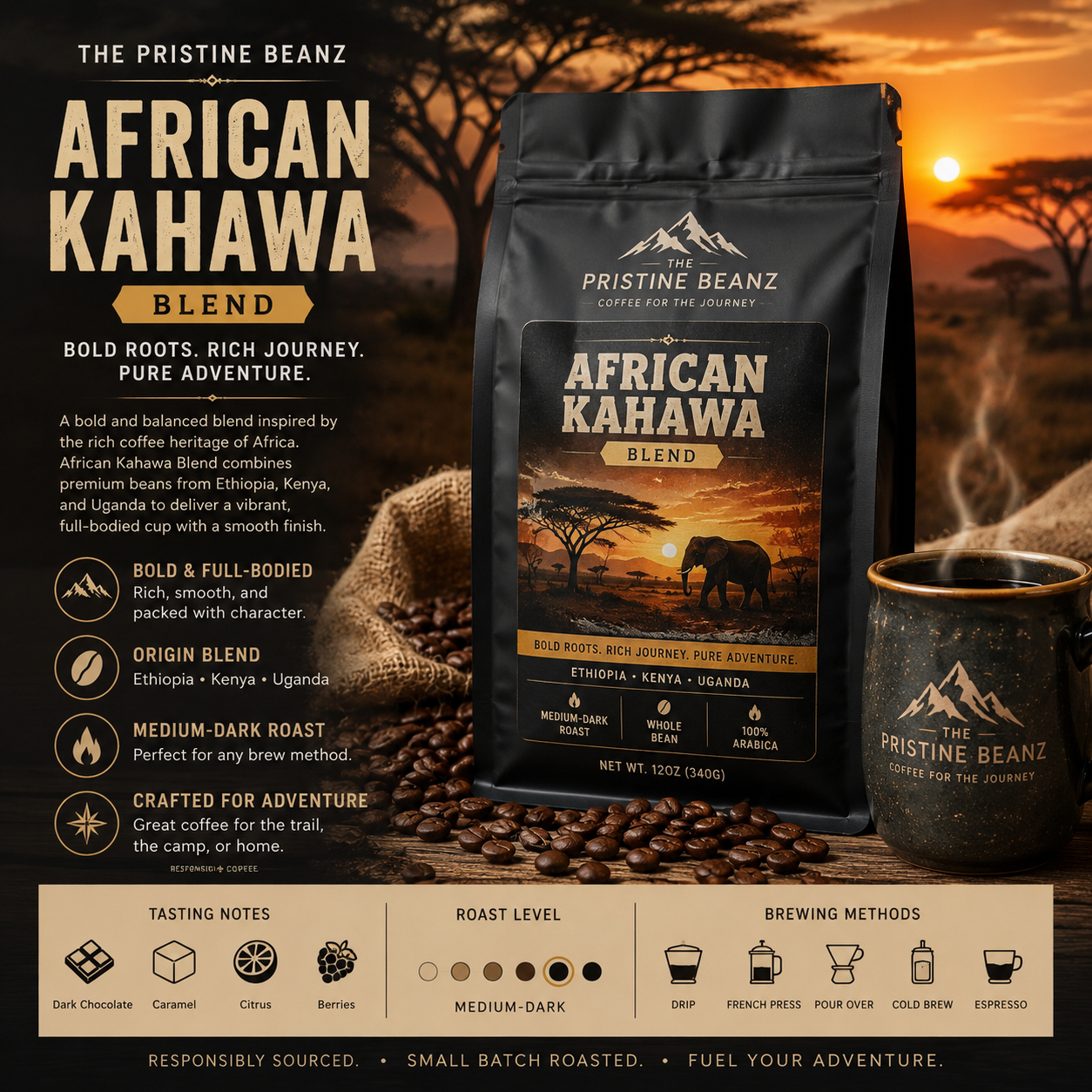The Pristine Beanz African Kahawa Blend